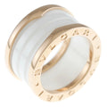 Pre-Owned Bvlgari B Zero One B-zero.1 4 Band White Ceramic Ring No. 10 18K Women's BVLGARI (Good)