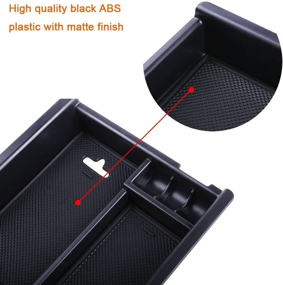 JDMCAR Center Console Tray Organizer with Toyota Tacoma Accessories 2016-2022 2023, Armrest Insert Container ABS Material Secondary Storage Box