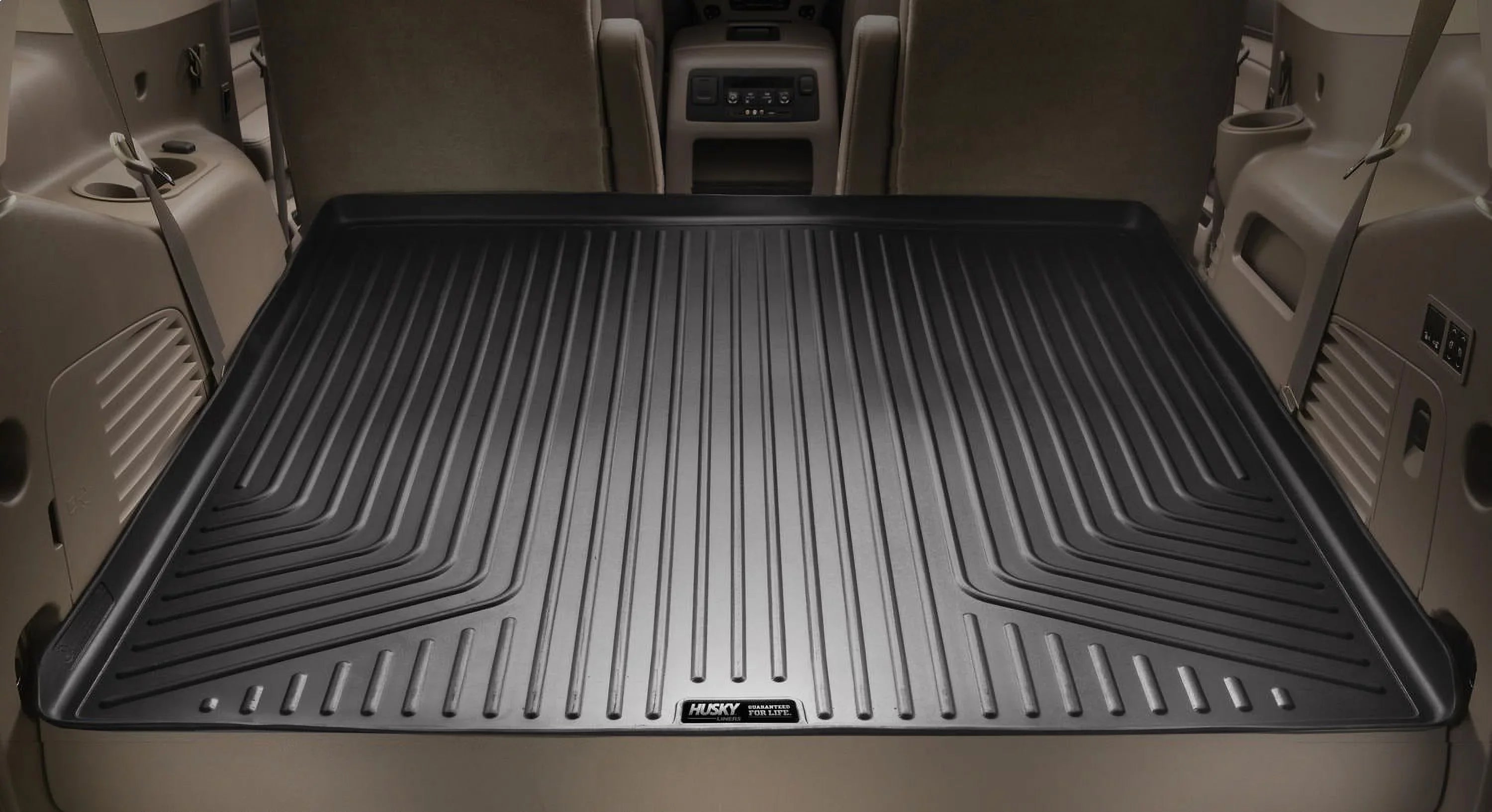 Husky by RealTruck Cargo Liner Behind 3rd Seat with 15-19 Escalade ESV/Suburban with select: 2015-2020 Chevrolet Suburban, 2015-2020 GMC Yukon XL