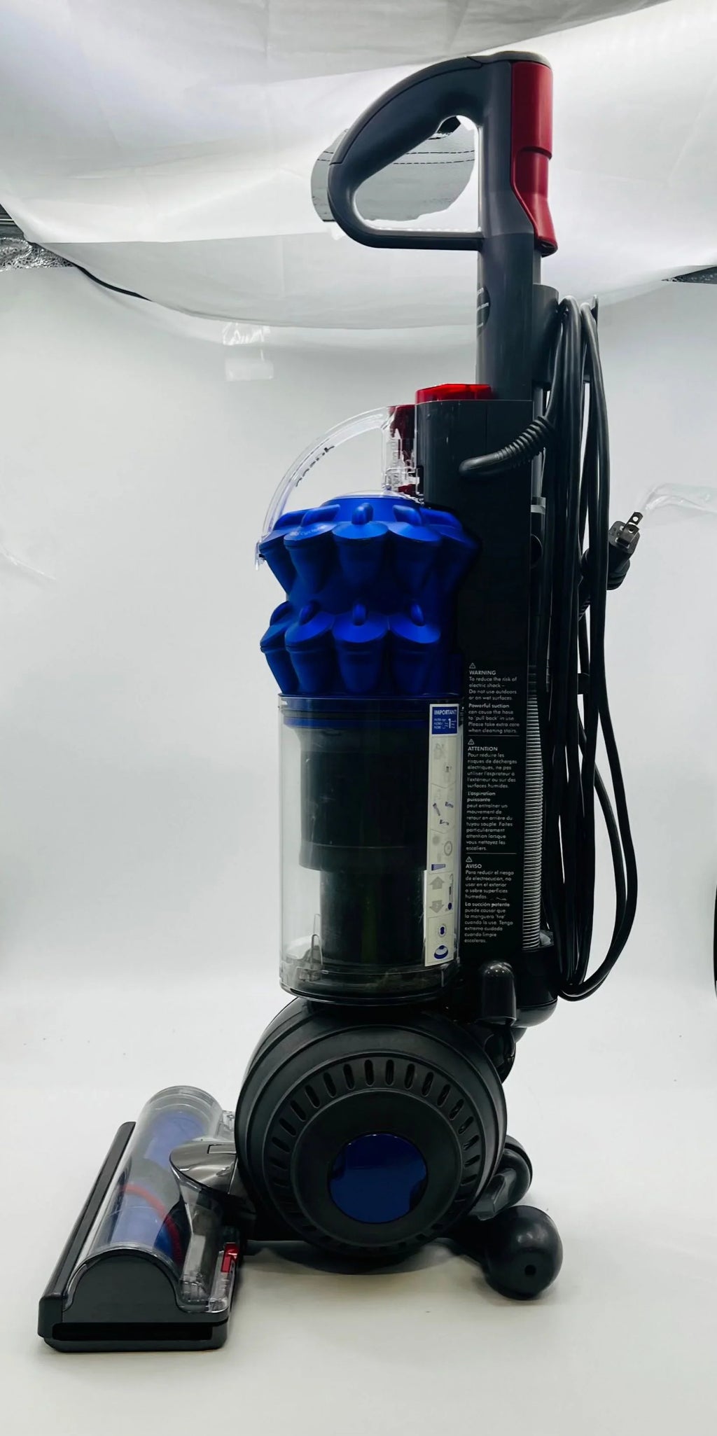 Open Box Dyson DC50 Ball Compact Allergy Upright Vacuum 209456-02 Iron/Blue