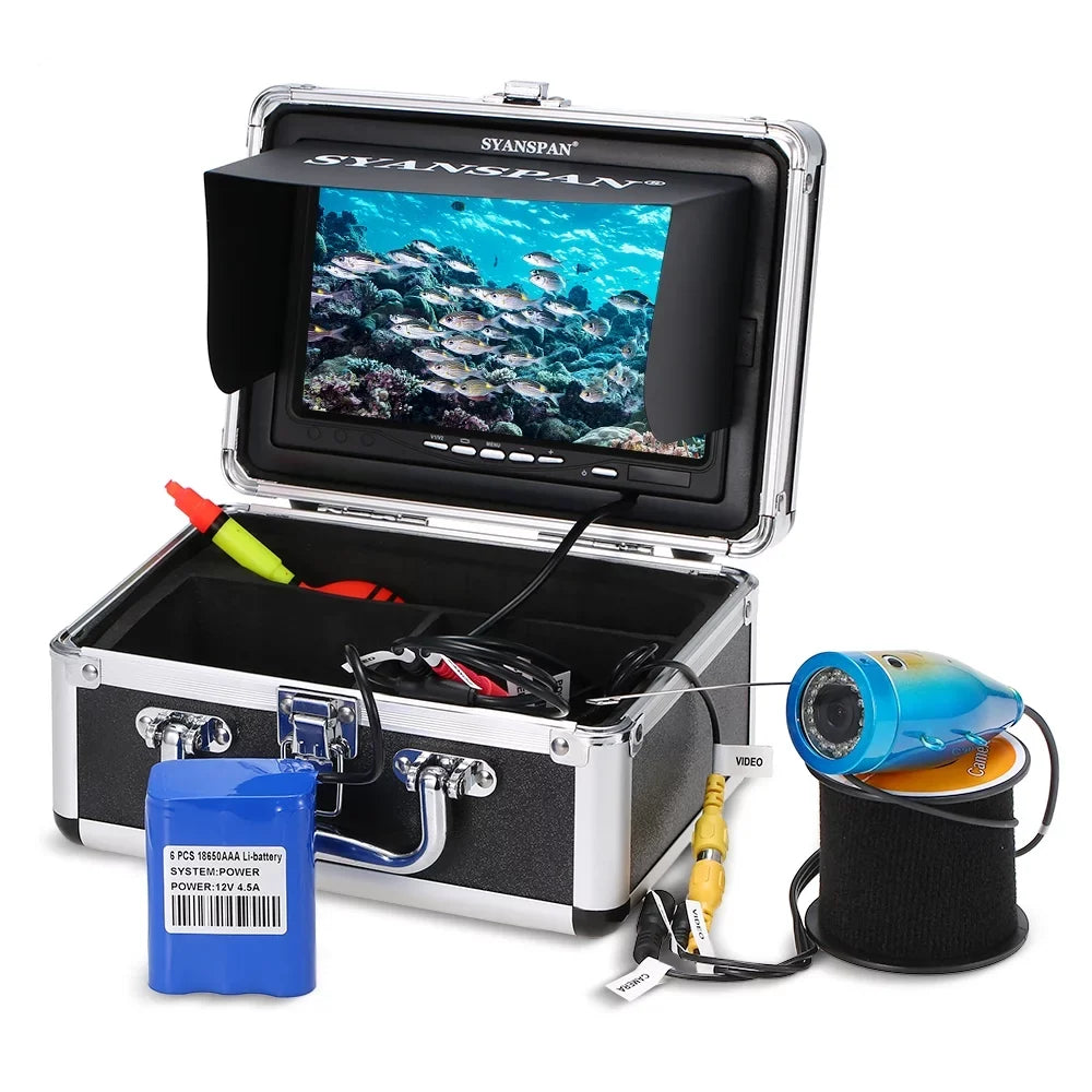 SYANSPAN Fishing Camera,Ice Lake Vessel Ir Leds Fish 7" InchWaterproof Camera Kit Portable 7" Inch 24pcs Infrared Ir Fish Ice Lake Inch1000tvl Camera Kit 24pcs Infrared Ir Leds Koeb