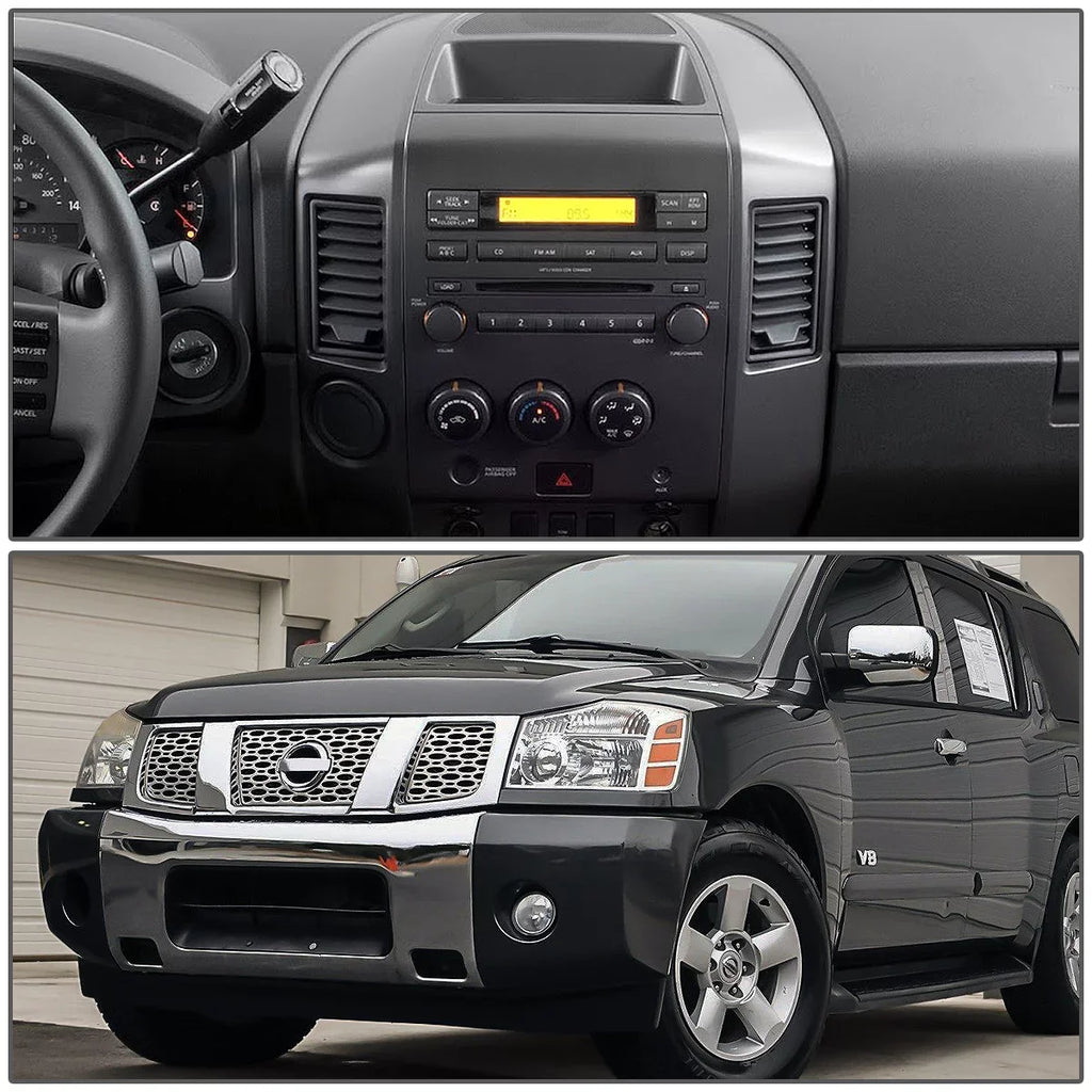 DNA Motoring ZTL-Y-0162 For 2004 to 2006 Nissan Titan Armada SE XE Factory Style Instrument Panel Lid Console Dash Bezel with Center Speaker 05