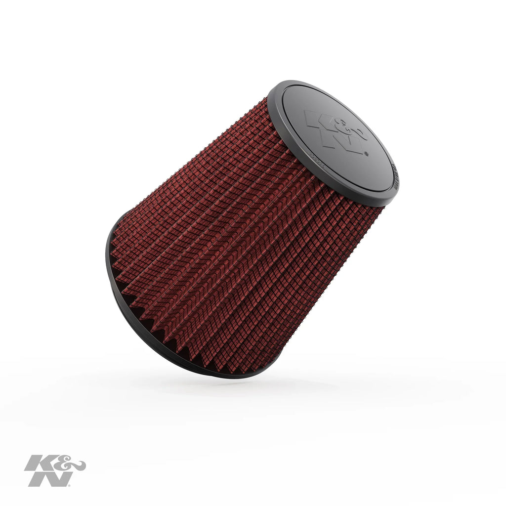 K&N RF-1044 Universal Clamp-On Air Filter: Round Tapered; 6 in (152 mm) Flange ID; 8 in (203 mm) Height; 7.5 in (191 mm) Base; 5 in (127 mm) Top