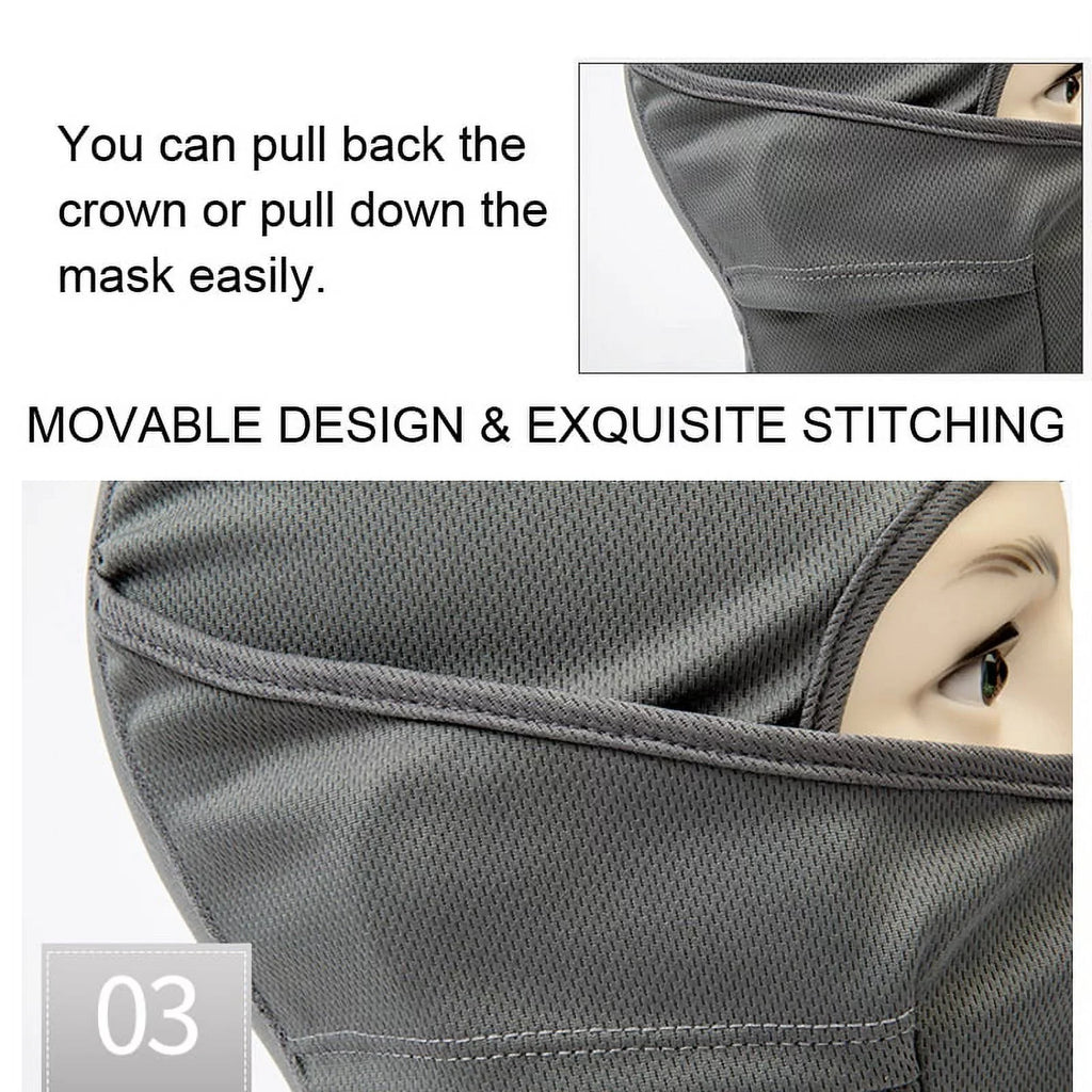 Toptie 45 Pack Black Balaclava Ourdoor UV Sun Protection Hood Mesh Cooling Adjustable Balaclava Men Women-45 Pcs Black