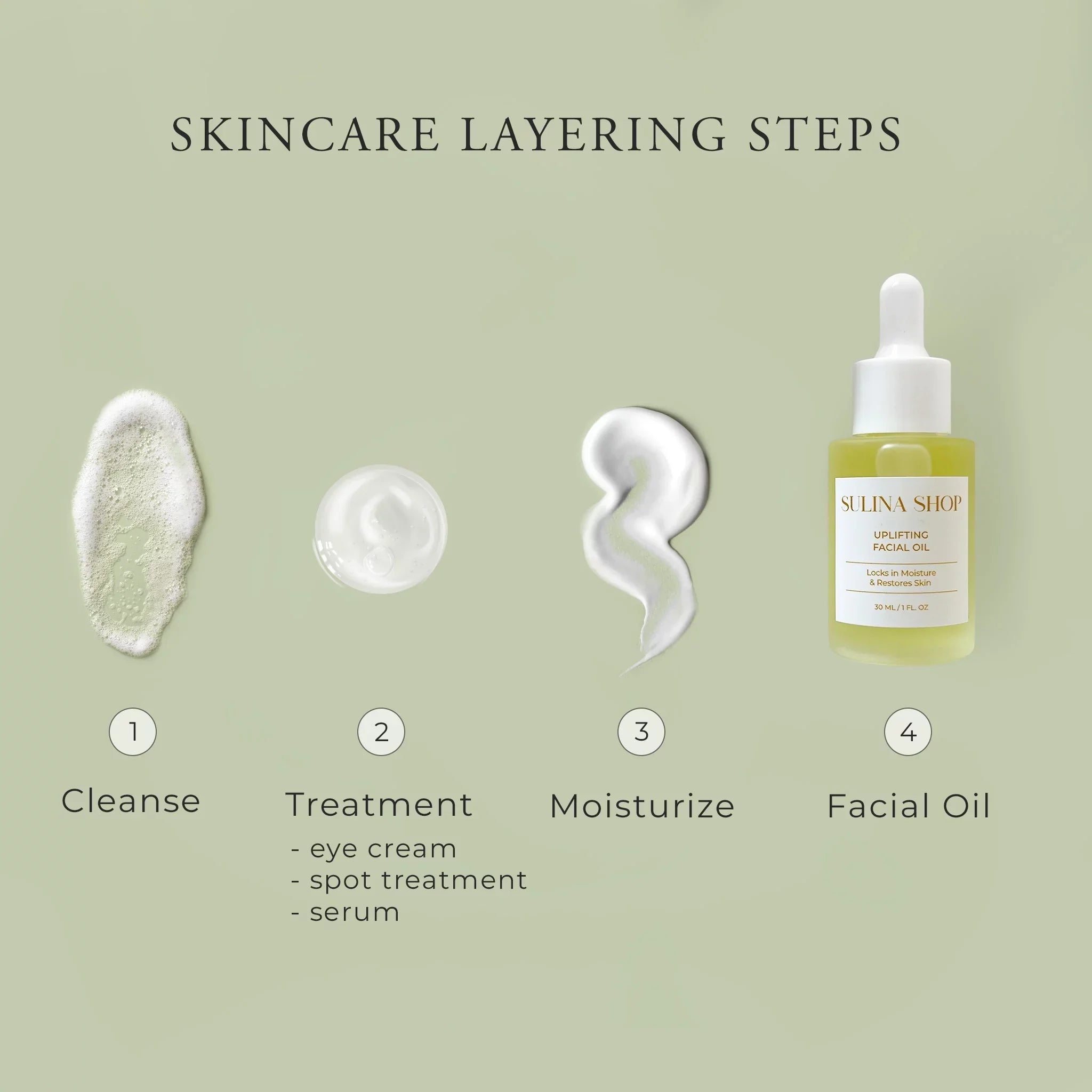 Sulina Shop Uplifting Facial Oil - Anti-Aging Moisturizing Skin Care Oil Made with Grapeseed, Pomegranate, Marula, Baobab, Fruit & Seed Oil - Cruelty-Free, Paraben Free - 30ml