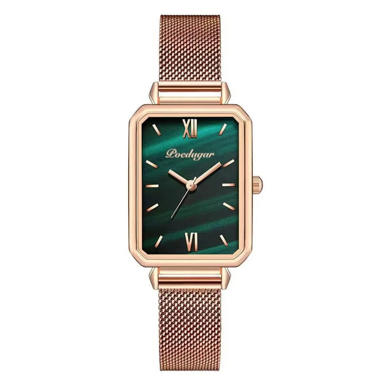 POEDAGAR Women Watches Japan Quartz Movement High Caliber Waterproof Ladies Watch Stainless Steel Mesh Rose Gold Simple Clock