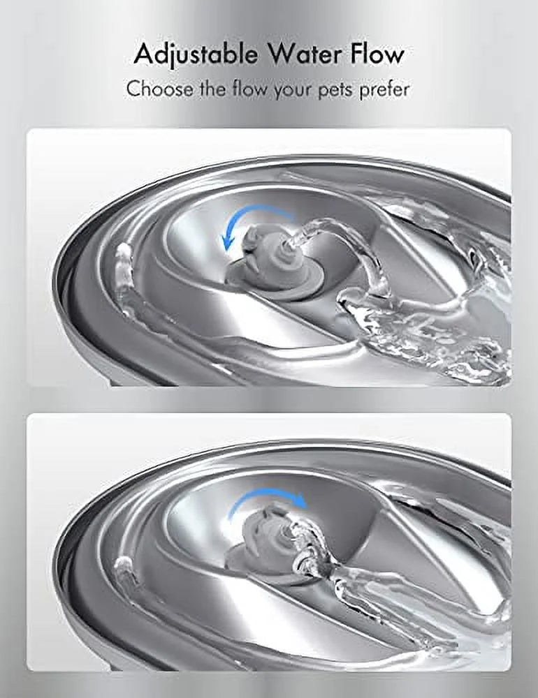 PETLIBRO 8 Packs Replacement Filters Stainless Steel Cat Water Fountain PLWF003, 4 Months Set of Replacement Filters