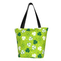 Easygdp St Patrick's Day7 Stylish Canvas Handbag Shoulder Tote Bag, Shopping Bag with Zip, Suitable Buying Groceries, Office, Fitness