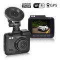 Iseebiz Dash Cam Built-in WiFi GPS, 2160P 24FPS Driving Recorder Car Dashboard Cam, App View, Novatek Chip, WDR, G-Sensor, Motion Detect, 150° Wide Angle, Loop Record, Parking Mode