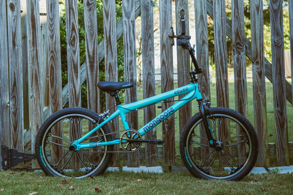 Mongoose Craze Boys and Girls 20 inch Kids BMX Bike, Ages 6+, Black and Mint