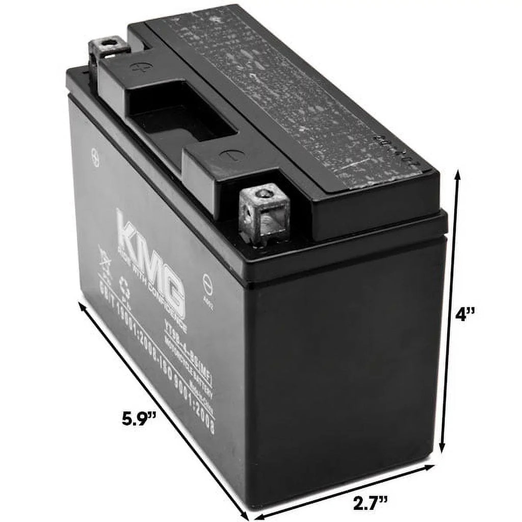 KMG YT9B-4-BS Battery with Yamaha 700 YFM70R Raptor 2006-2012 Sealed Maintenance Free 12V Battery High Permance SMF OEM Replacement Powersport Motorcycle ATV Snowmobile Watercraft
