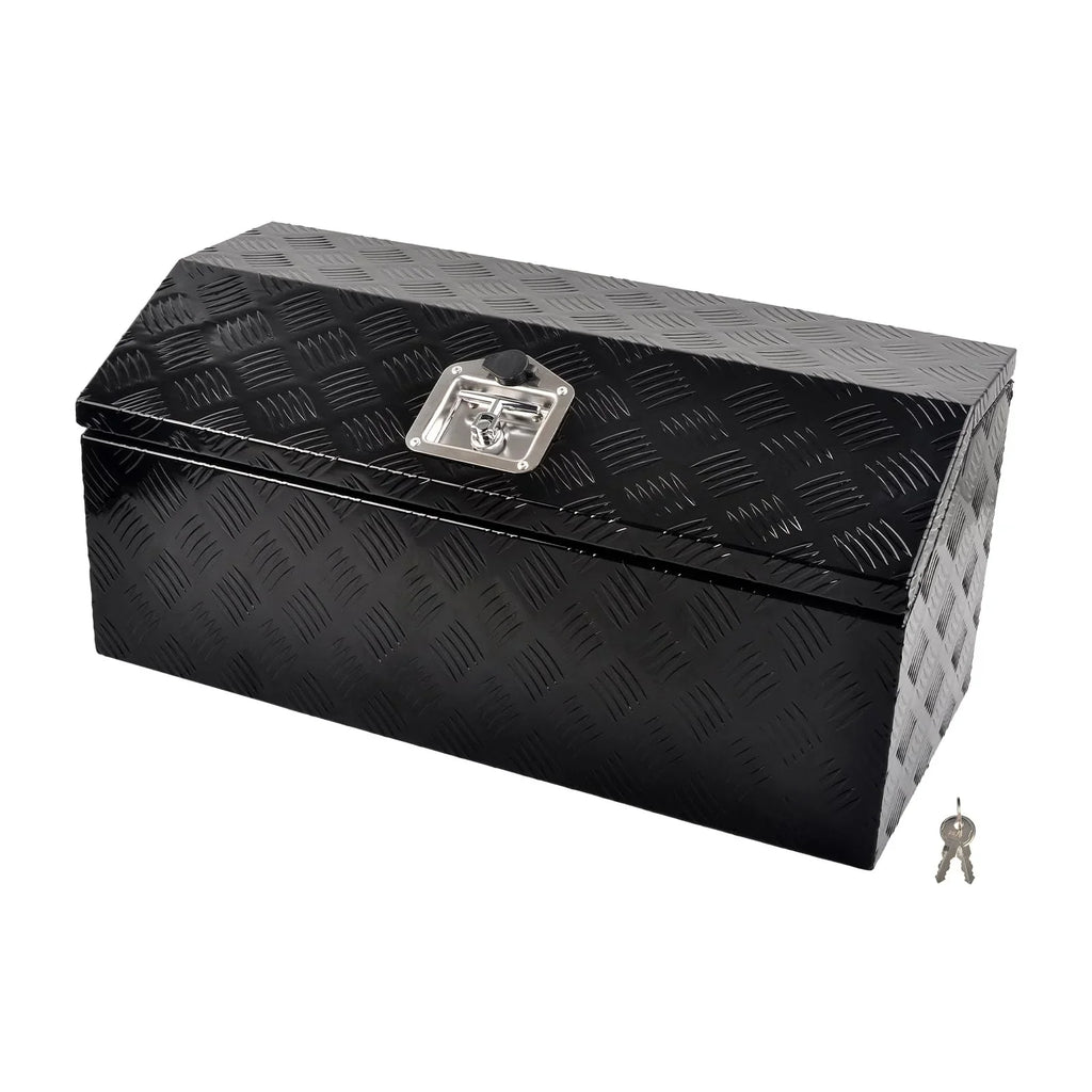 FGJQEFG 30 Inch Aluminum Trailer Tongue Tool Box RV Storage Organizer w/ Lock 30x13.2x13.5 Inch
