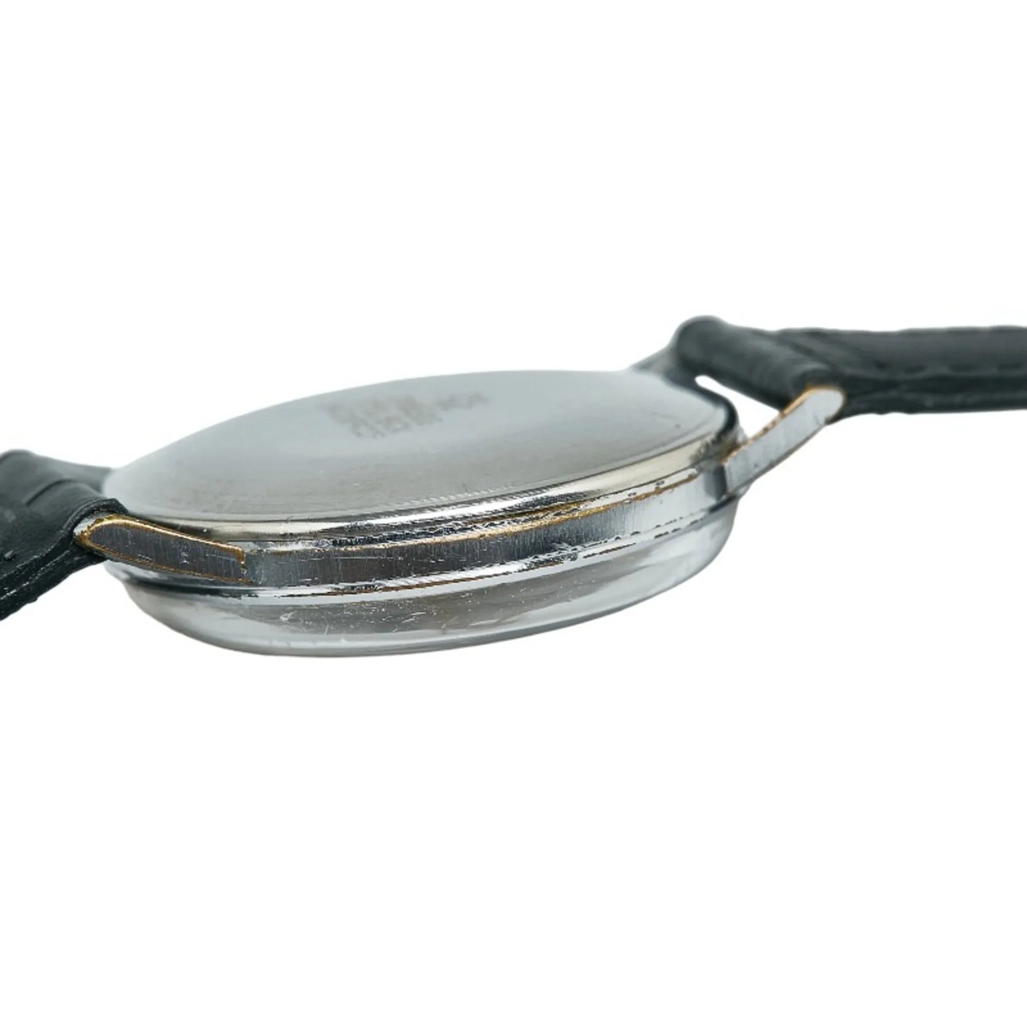Pre-Owned Junghans 15JEWELS External Belt Watch Manual Winding Black White Dial Stainless Steel Ladies JUNGHANS (Good)