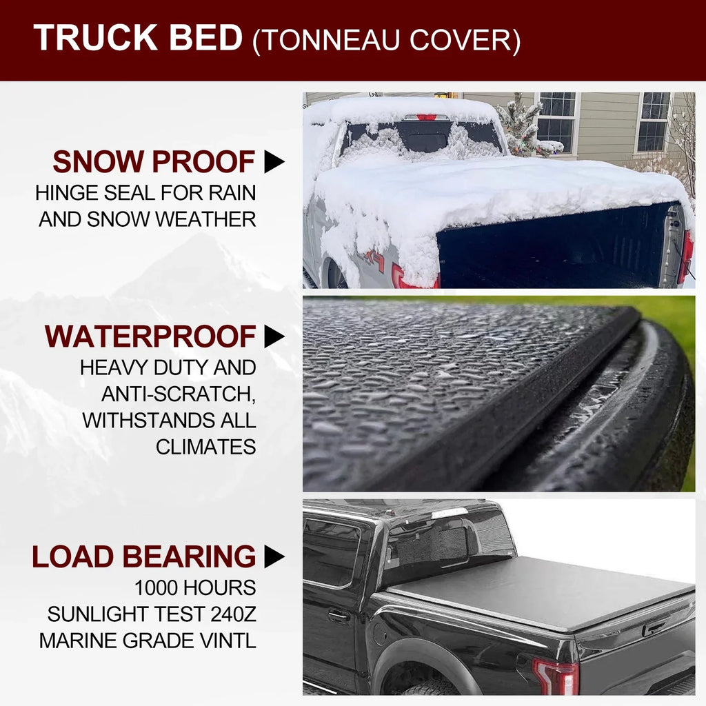Kikito Vinyl Soft Roll-Up Tonneau Coating Truck Bed 2022-2024 Tundra 6.7FT (78.7") Bed w/o Trail Edition ( Models Without The Deck Rail System)