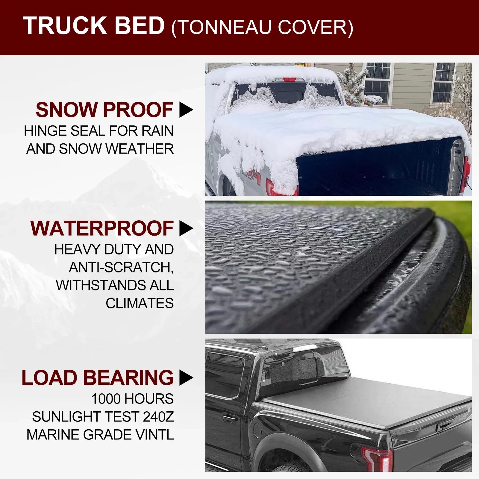 Kikito Vinyl Soft Roll-Up Tonneau Coating Truck Bed 2022-2024 Tundra 6.7FT (78.7") Bed w/o Trail Edition ( Models Without The Deck Rail System)