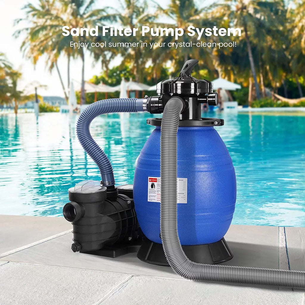 SPECSTAR Sand Filter with 3/4 Hp Pool Pump, 2380 GPH Fits 15360 Gallons Pool, 45 Pound Sand Capacity
