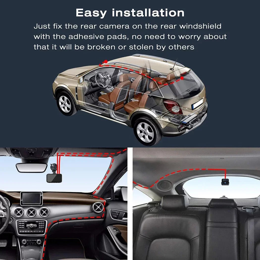 TOGUARD Dash Cam UHD 4K Front and FHD 1080P Rear, Dual Dash Camera DVR Car Camera WDR