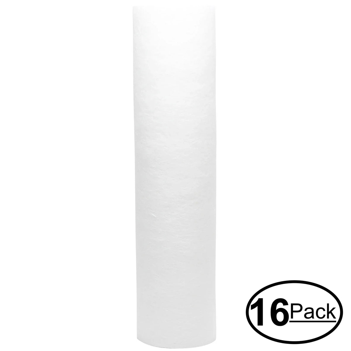 16-Pack Replacement H2O Distributors H2O-UCF-03 Polypropylene Sediment Filter - Universal 10-inch 5-Micron Cartridge H2O Distributors Triple Stage Under Sink System - Denali Pure Brand