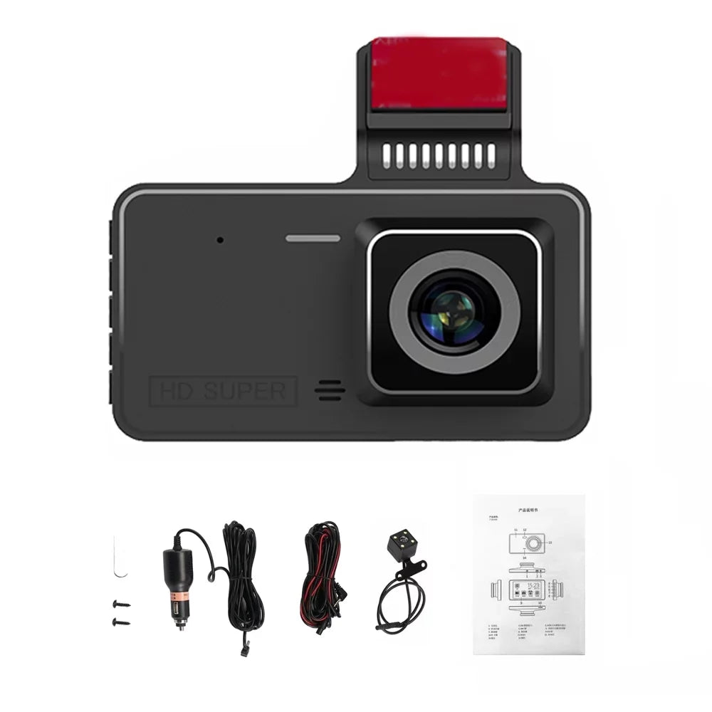 Eccomum 1080P DVR Dash Camera 4 Inch Car Dashcam Driving Recorder 170° Wide Angle with Touchscreen Support Night-Vision Loop Recording Motion Detection Reversing Picture