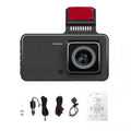 Eccomum 1080P DVR Dash Camera 4 Inch Car Dashcam Driving Recorder 170° Wide Angle with Touchscreen Support Night-Vision Loop Recording Motion Detection Reversing Picture