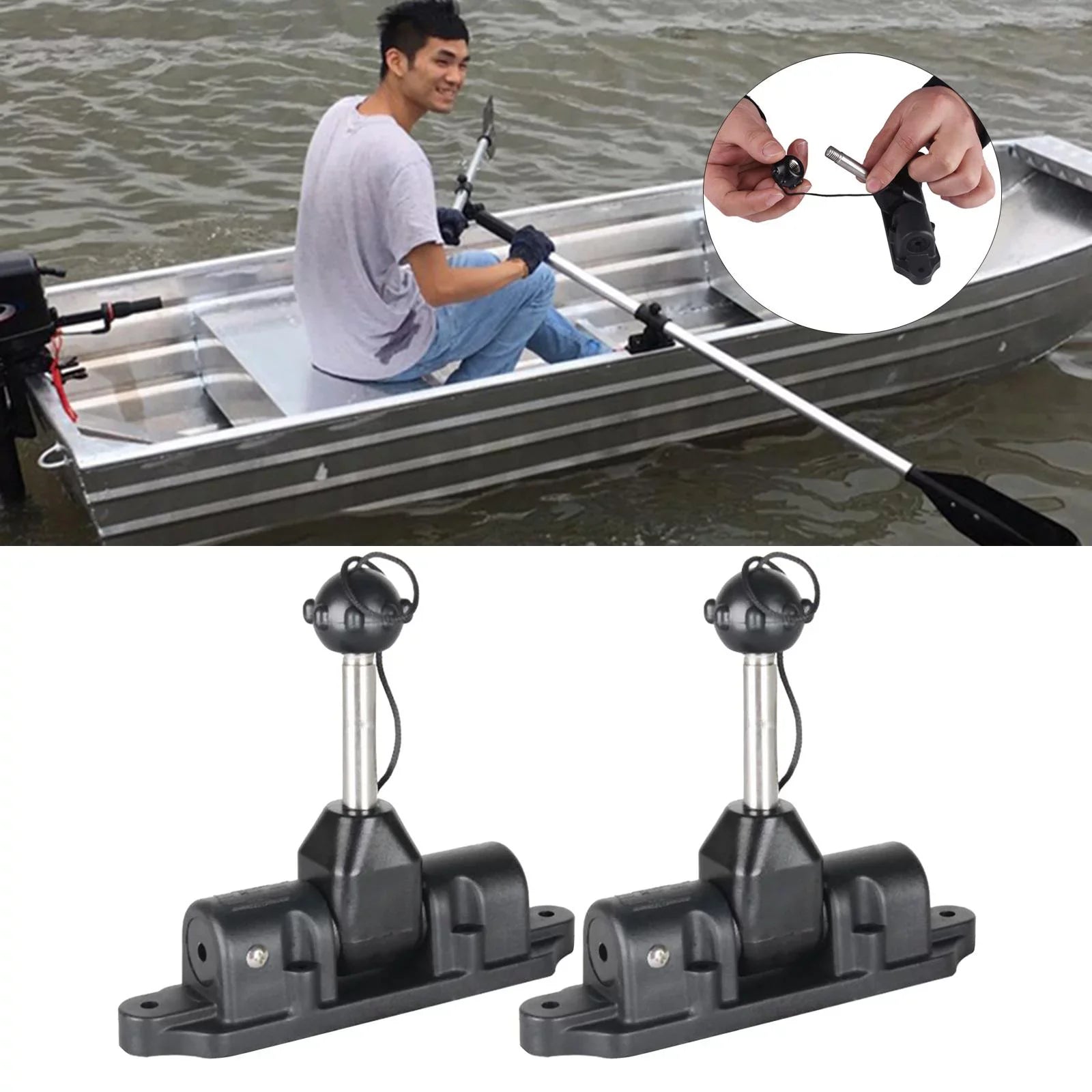 2 Pack Universal Oar Holders Rack Paddle Lock Support Holder Inflatable Watercraft Dinghy Raft Kayak Canoe Accessories All