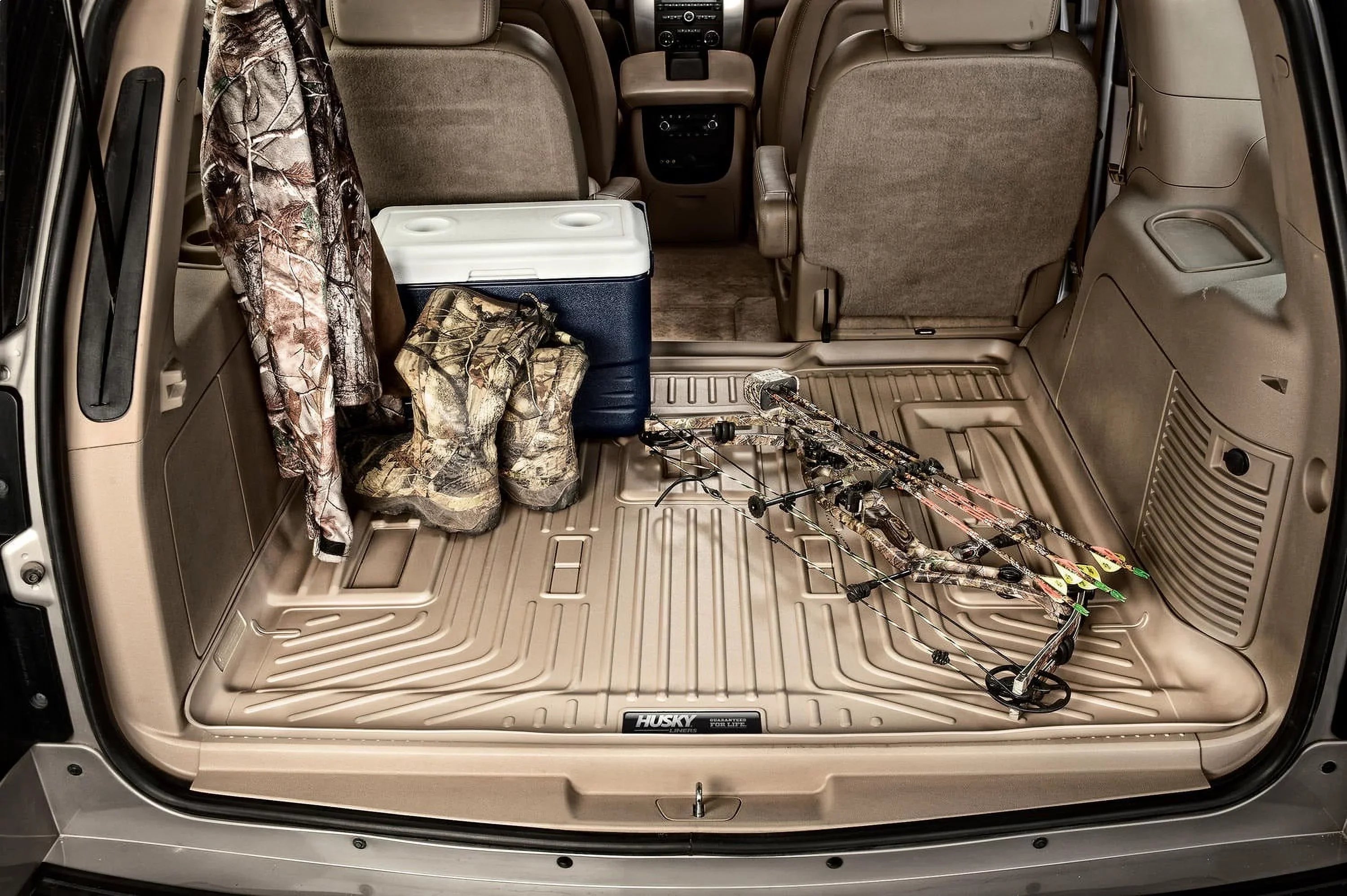 Husky by RealTruck Cargo Liner Behind 3rd Seat with 15-19 Escalade ESV/Suburban with select: 2015-2020 Chevrolet Suburban, 2015-2020 GMC Yukon XL
