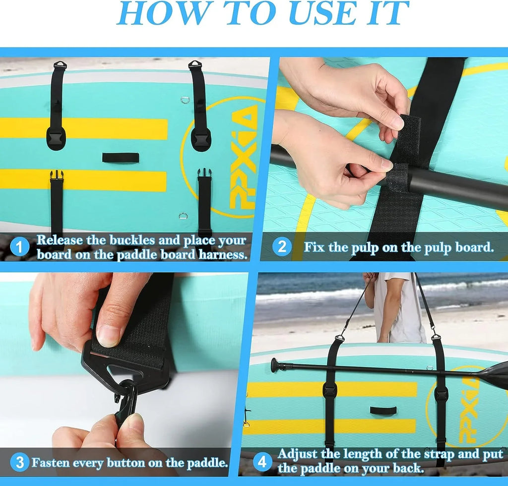 Paddle Board Carry Strap, Adjustable SUP Carrying Strap Boards, Paddle Board Accessories Women and Men Paddleboards, Surfboards, Longboards, Canoe and Kayaks