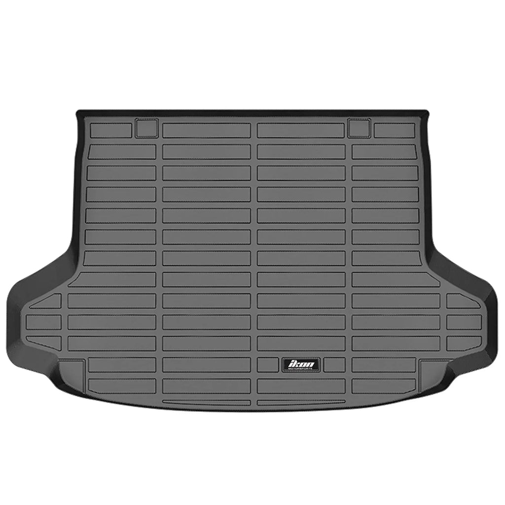 Ikon Motorsports Floor Mats & Trunk Mat With 2023-2024 Honda HR-V, Black 3D Molded Carpets Liner 1st 2nd Row Front Rear Boot Tray Shield Protection Cargo Pad TPE All Protector