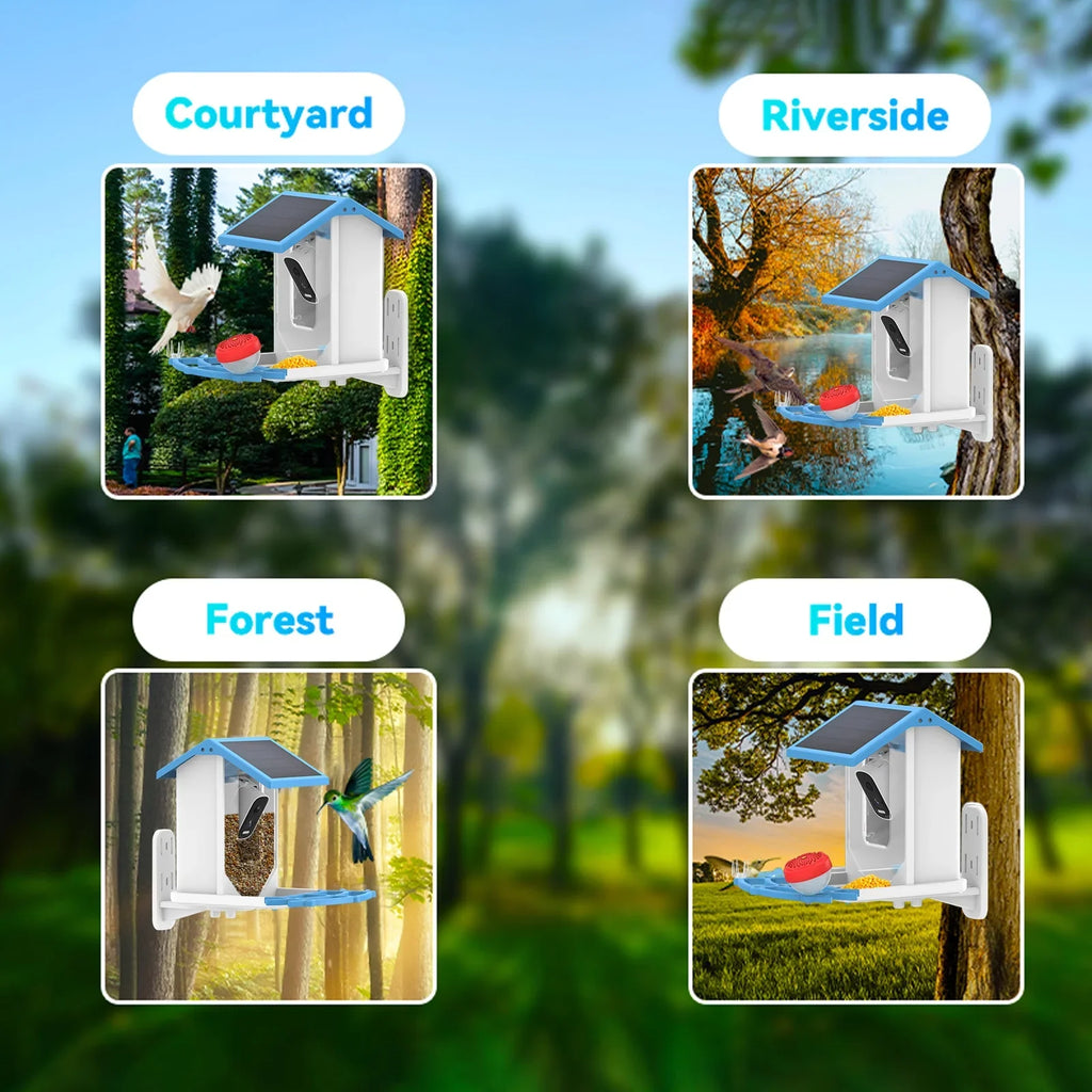 Nebublu camera,Feeder Feeder Auto Capture Videos Camera 1080p Vision Solar Camera 1080p Real Camera Feeder Low Ip66 Waterproof Solar Camera Feeder With Vision Camera