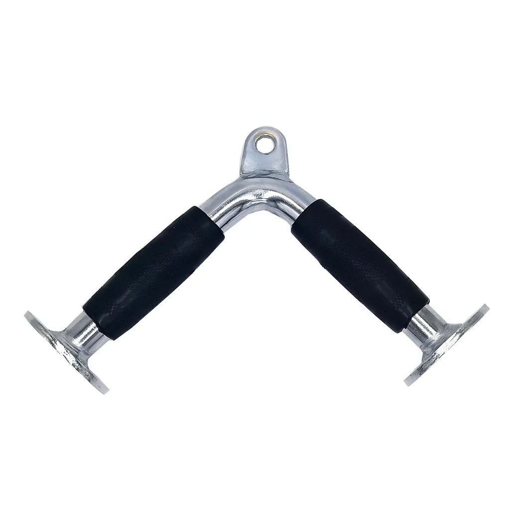 V Shaped Press DownBar, Strength Training Deluxe Single Double D Handle Tricep Rope, V-Shaped Rotating Straight Press Down Bar Weight Workout, Cable Machine Accessories