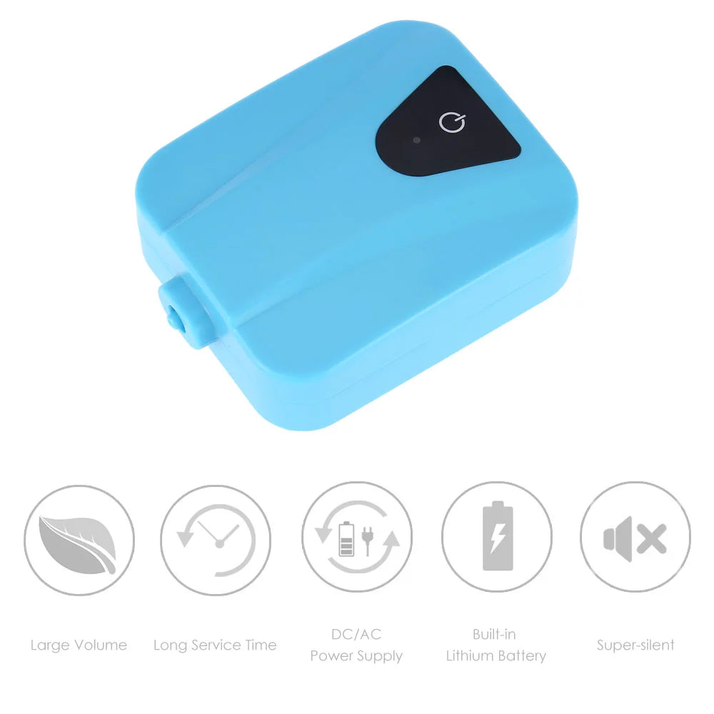 Tomfoto Solar Powered/DC Charging Oxygenator Water Oxygen Pump Pond Aerator with 1 Air Stone Aquarium Airpump 2L/min