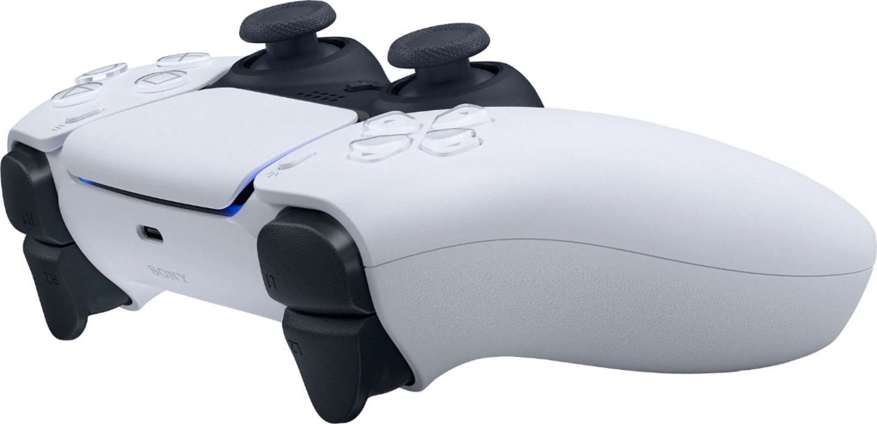 PlayStation 5, PS5 DualSense Wireless Controller - White Bundle With 2x Controllers + 6Ave Microfiber Cleaning Cloth