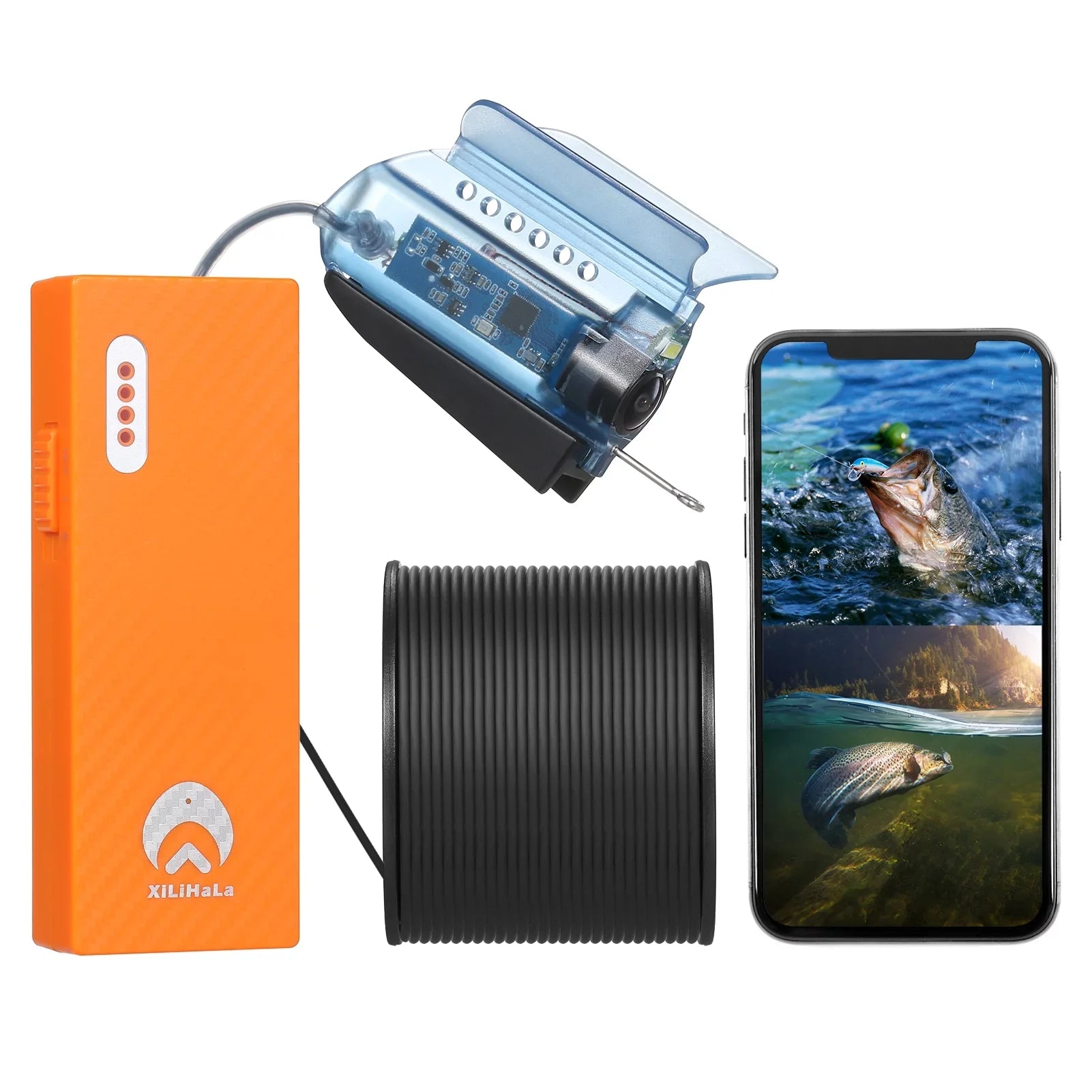 Gofishup 1080P Underwater Fishing Camera Fish Finder with APP Control, Live Video Ice Lake Sea Craft Kayak Fishing