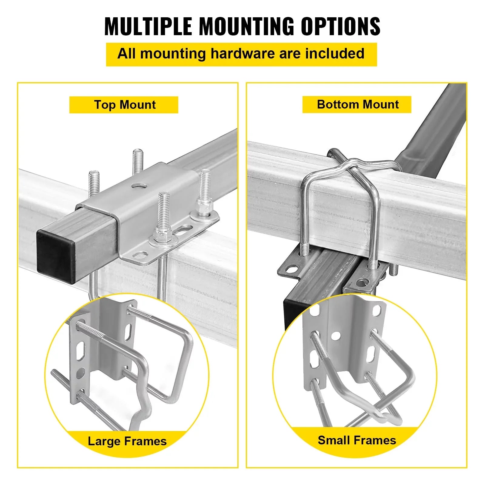 VEVORbrand Watercraft Trailer Guide-on, 40", 2pcs Galvanized Steel Trailer Post Guide on, with LED-Lighted PVC Tube Wrap Mounting Hardware Included, Ski Ship Fishing Vessel or Watercraft Trailer