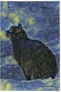 Wellsay Puzzles Adults 1000 Piece Van Gogh Oil Painting Black Cat Jigsaw Puzzles Kids Educational Intellectual Fun Family Game DIY Decorative Wall Art Painting Home