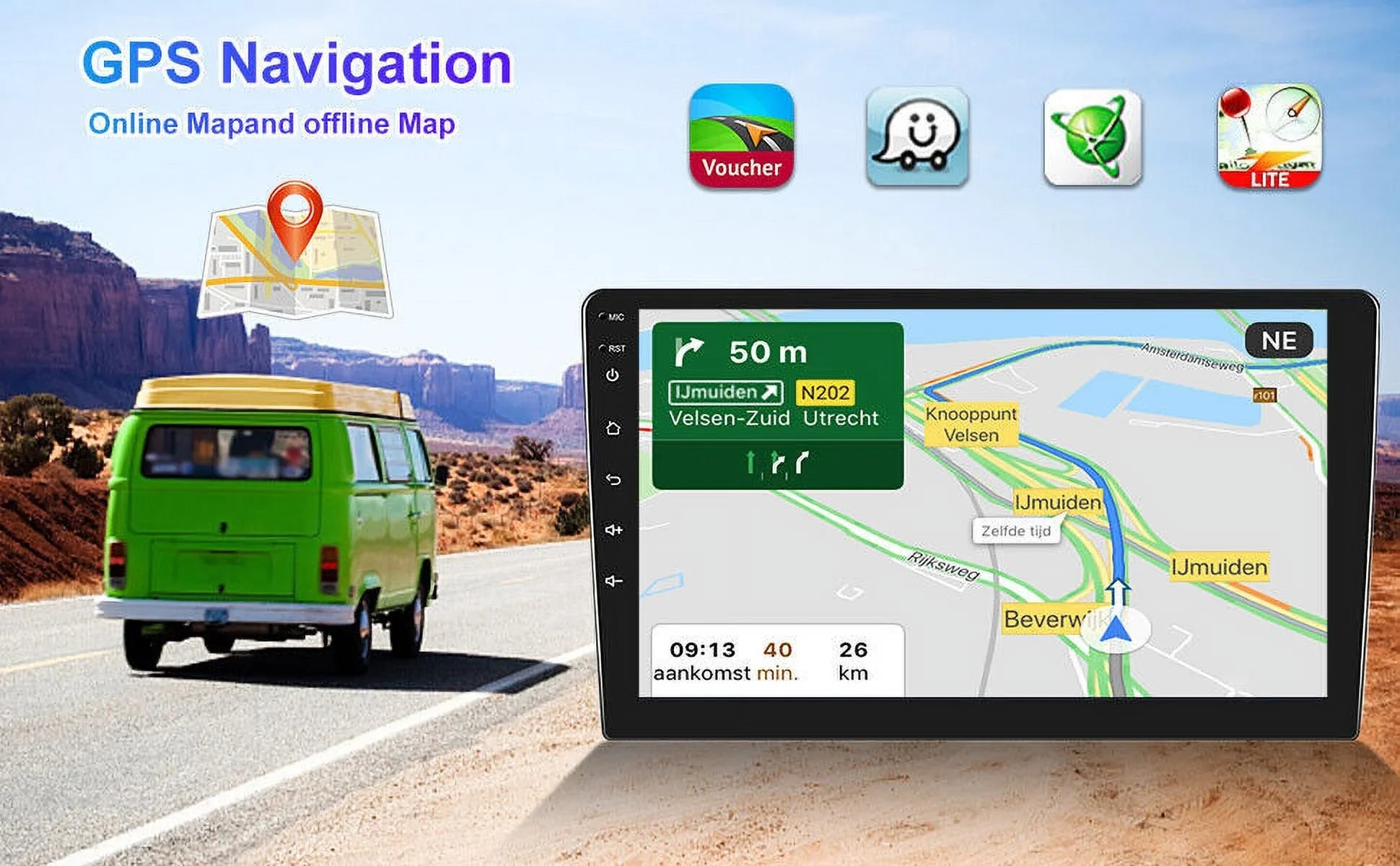 10.1" 1280*720 IPS Android 12 Wifi 2+32GB Car Stereo Radio Carplay GPS Navigation For Toyota Corolla 2014 2015 2016