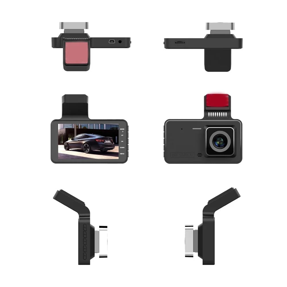 Eccomum 1080P DVR Dash Camera 4 Inch Car Dashcam Driving Recorder 170° Wide Angle with Touchscreen Support Night-Vision Loop Recording Motion Detection Reversing Picture