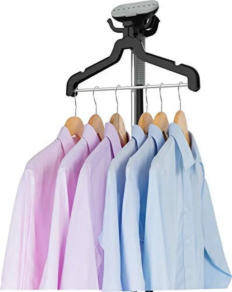 SALAV GS34-BJ 1500W Standing Full-Size Garment Steamer with 360 Swivel Multi-Hook Hanger and 4 Steam Settings, Black