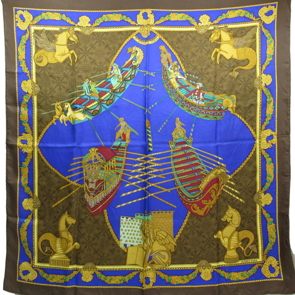 Pre-Owned HERMES Scarf Muffler Carre90 Silk Multicolor Women's (Good)