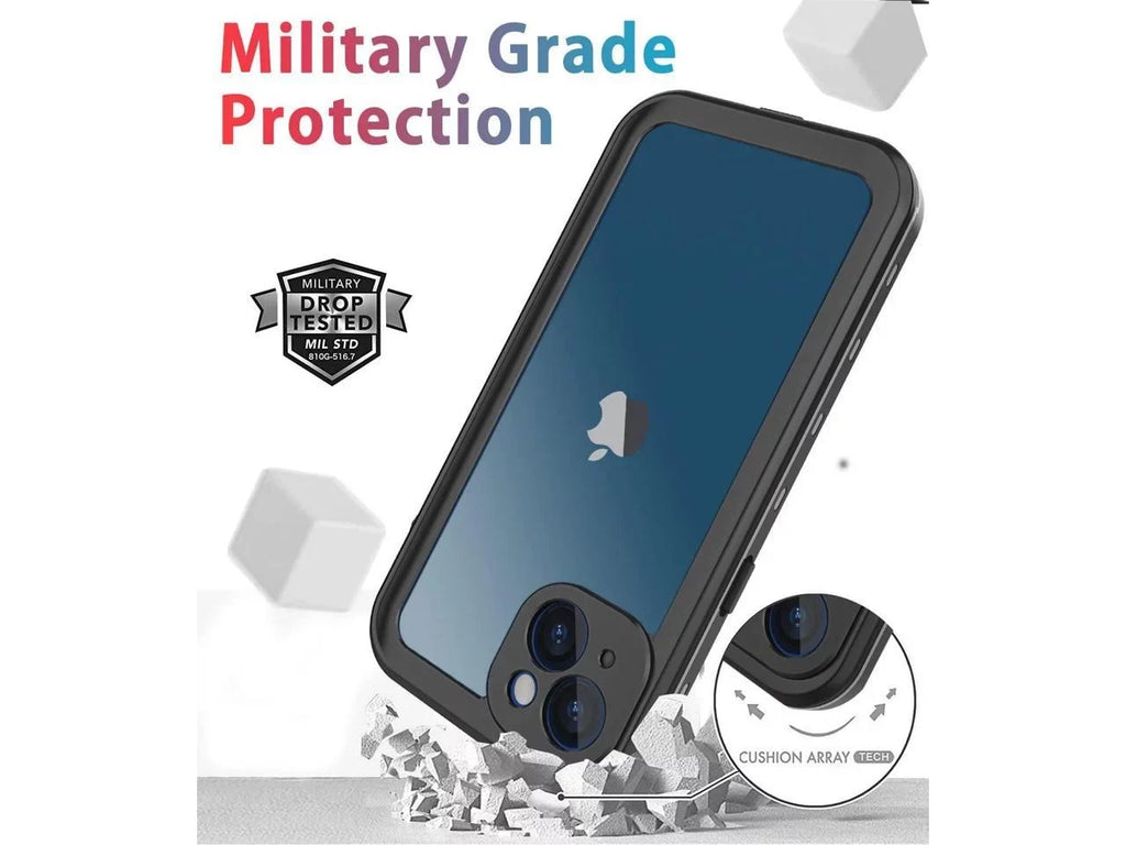 For iPhone 13 Case Waterproof Shockproof Dustproof Full-Body with Built-in Screen Protector,Underwater Full Sealed Shield Protective iPhone 13 6.1 inch