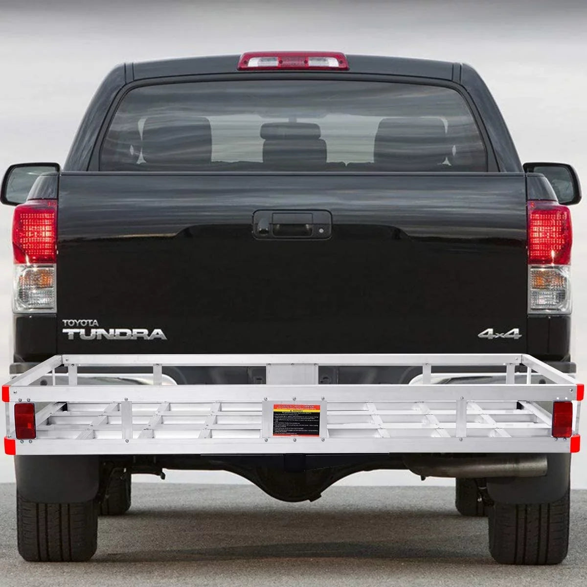 Hitch Cargo Carrier, Aluminum Trailer Hitch Cargo Carrier Fits 2” Receiver, 60” x 22” x 7” Mount Luggage Rack, Vehicle Cargo Basket SUV, Truck, Car, 500LBS Capacity
