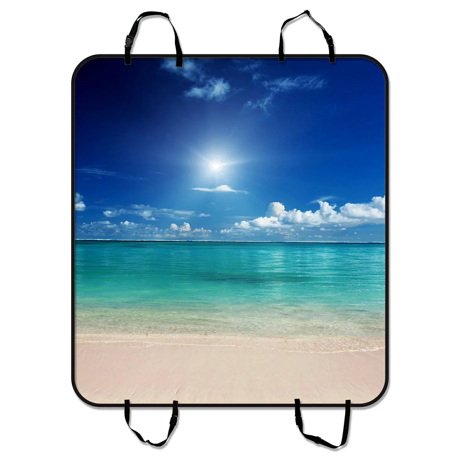 GCKG Tropical Beach Pet Car Seat Wrap Dog Car Seat Mat Hammock Cargo Mat Trunk Mat For Cars Trucks and SUV 54x60 inches