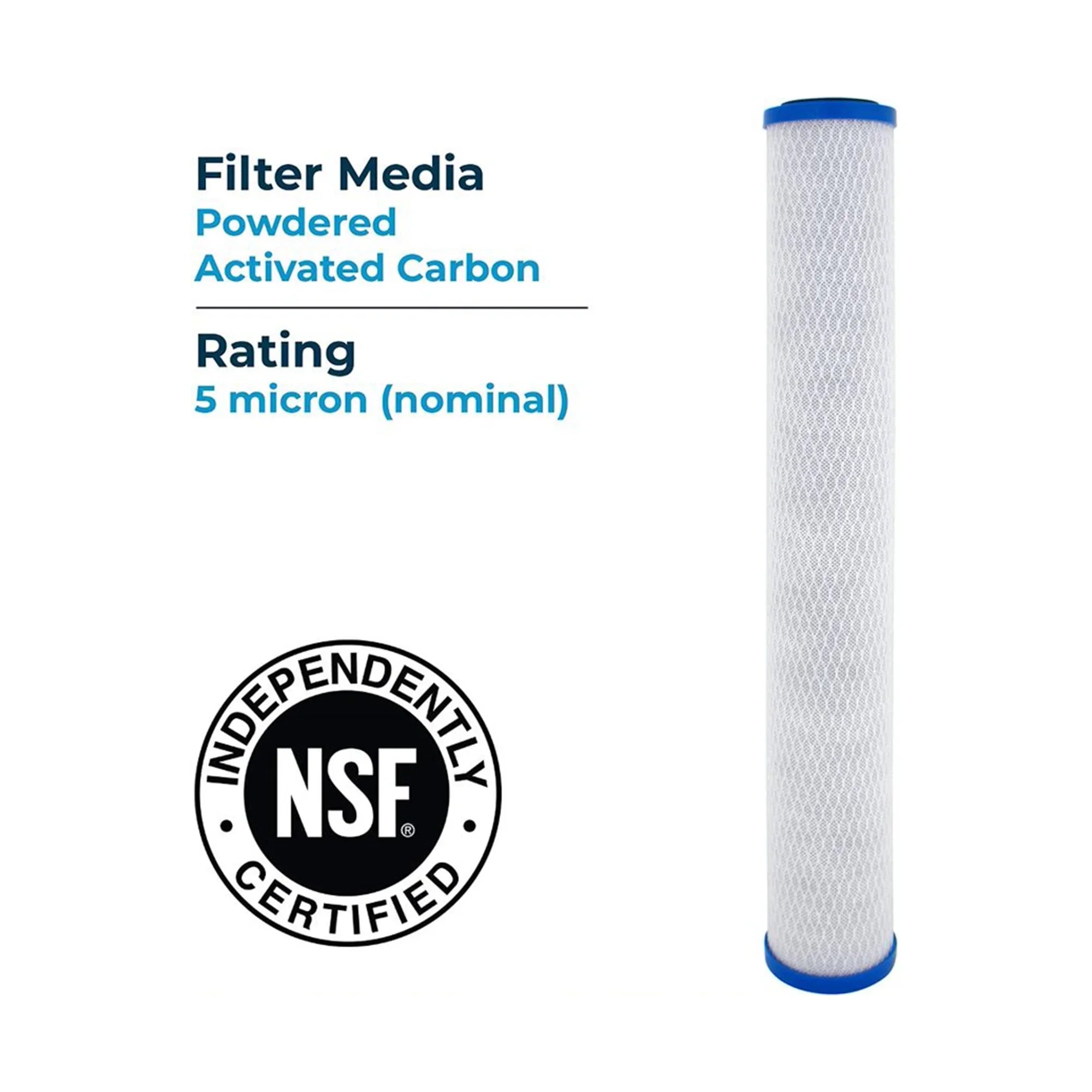 SpiroPure SP-EP-20 20 x 2.5 Inch Carbon Water Filter Replacement, 6 Pack