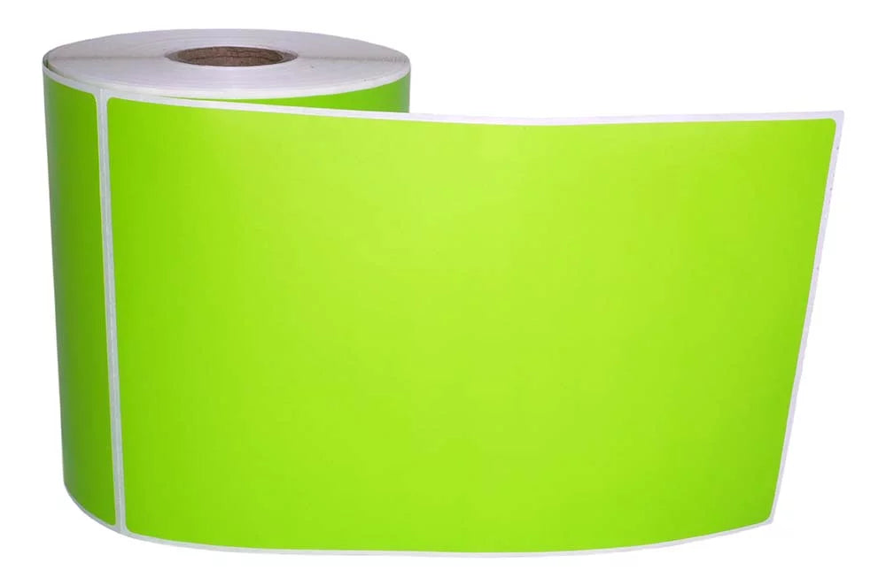 4 Rolls 4"x6" GREEN Color Direct Thermal Shipping Label with Zebra Eltron Printers