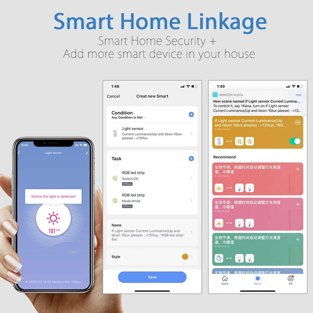 Andoer Sensor Illumination Sensor Linkage Control Brightness Sensor Work with Device with Home