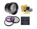 Fujifilm Finepix S9100 2.2x High Definition Super Telephoto Lens + 58mm 3 Piece Filter Kit + Nwv Direct 5 Piece Cleaning Kit