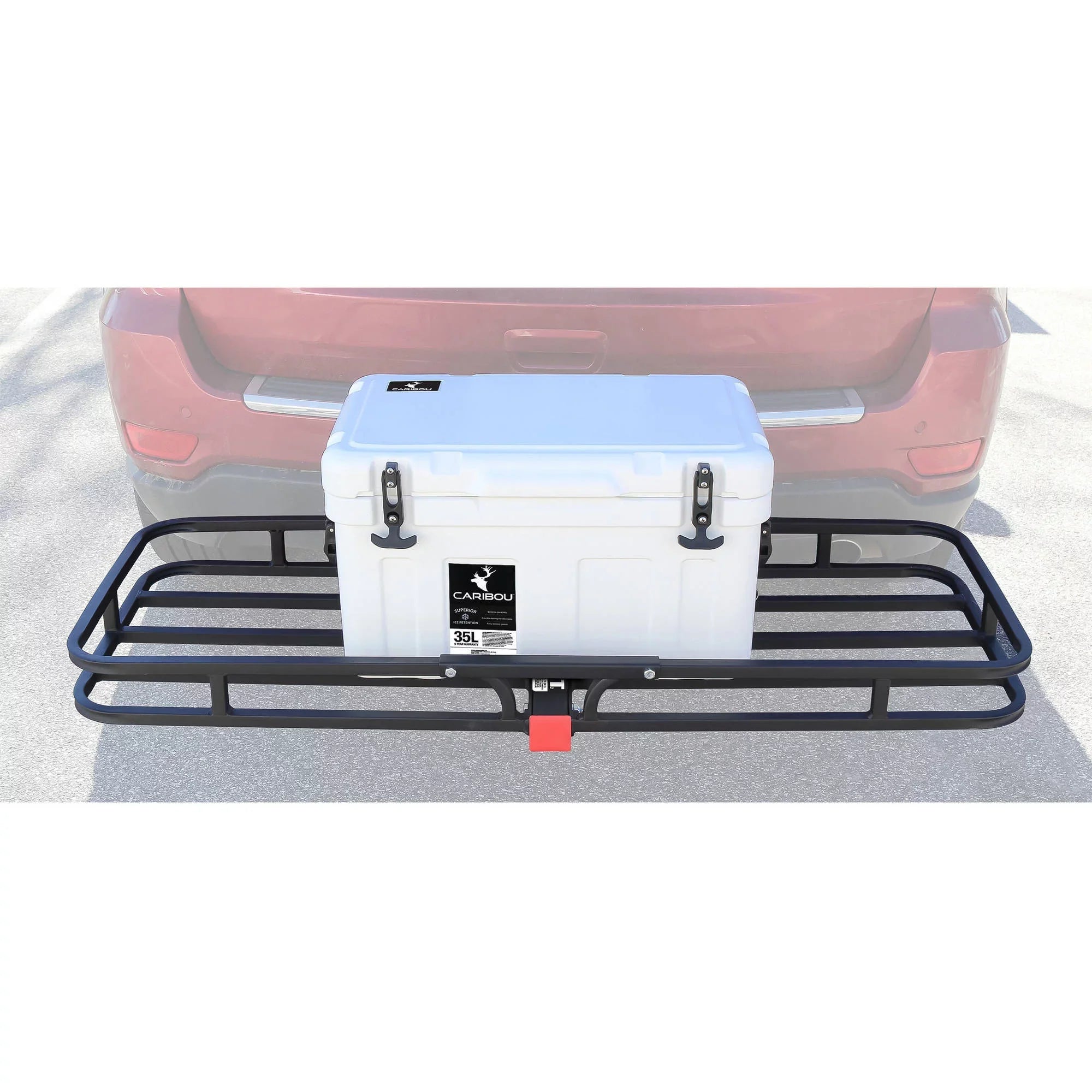 Camco 48475 RV Trailer Hitch Mount Cargo Carrier, 500 lb Capacity