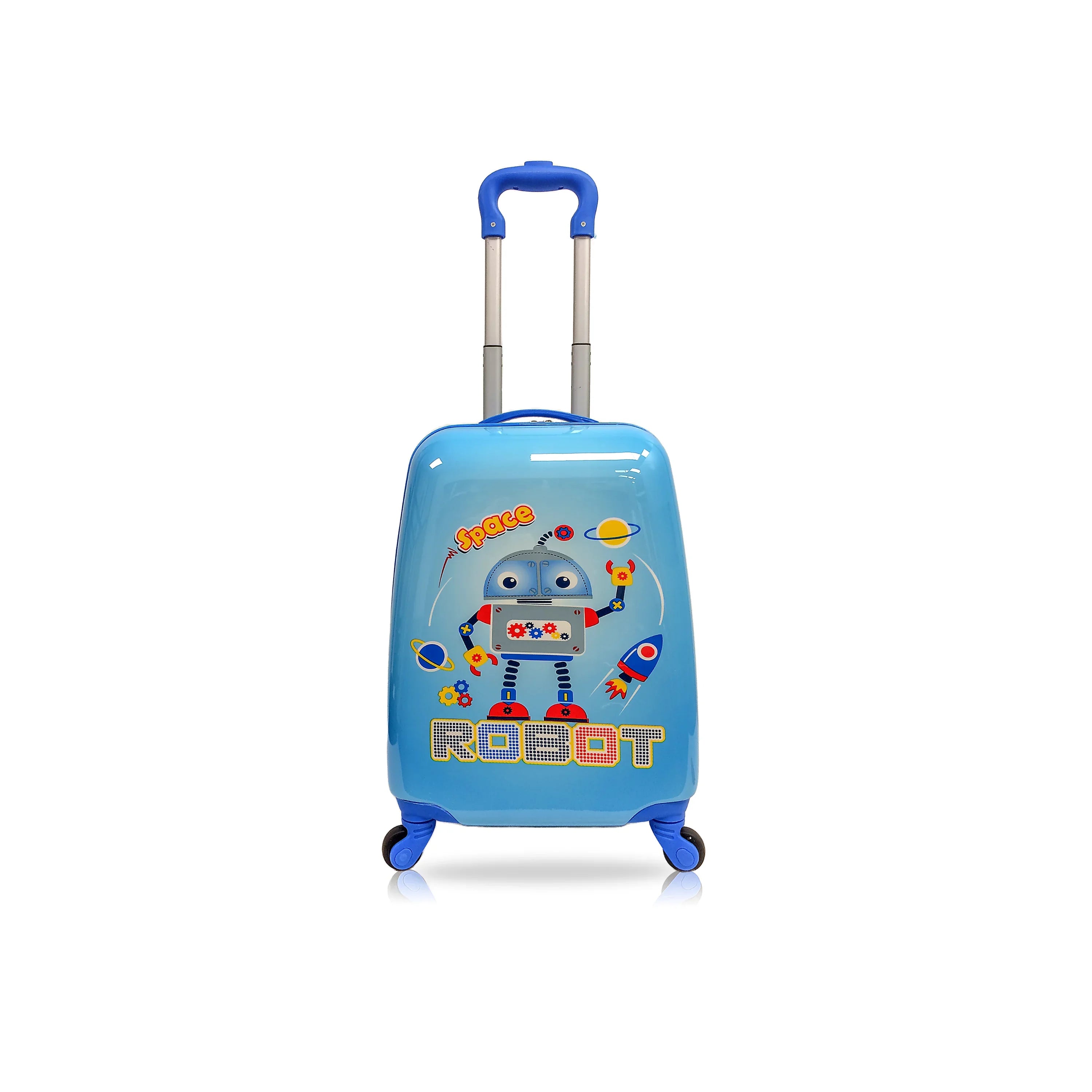 Tucci SPACE-ROBO Hardside Kids 18" Suitcase Kids-Cute Lightweight Kids Luggage with Wheels