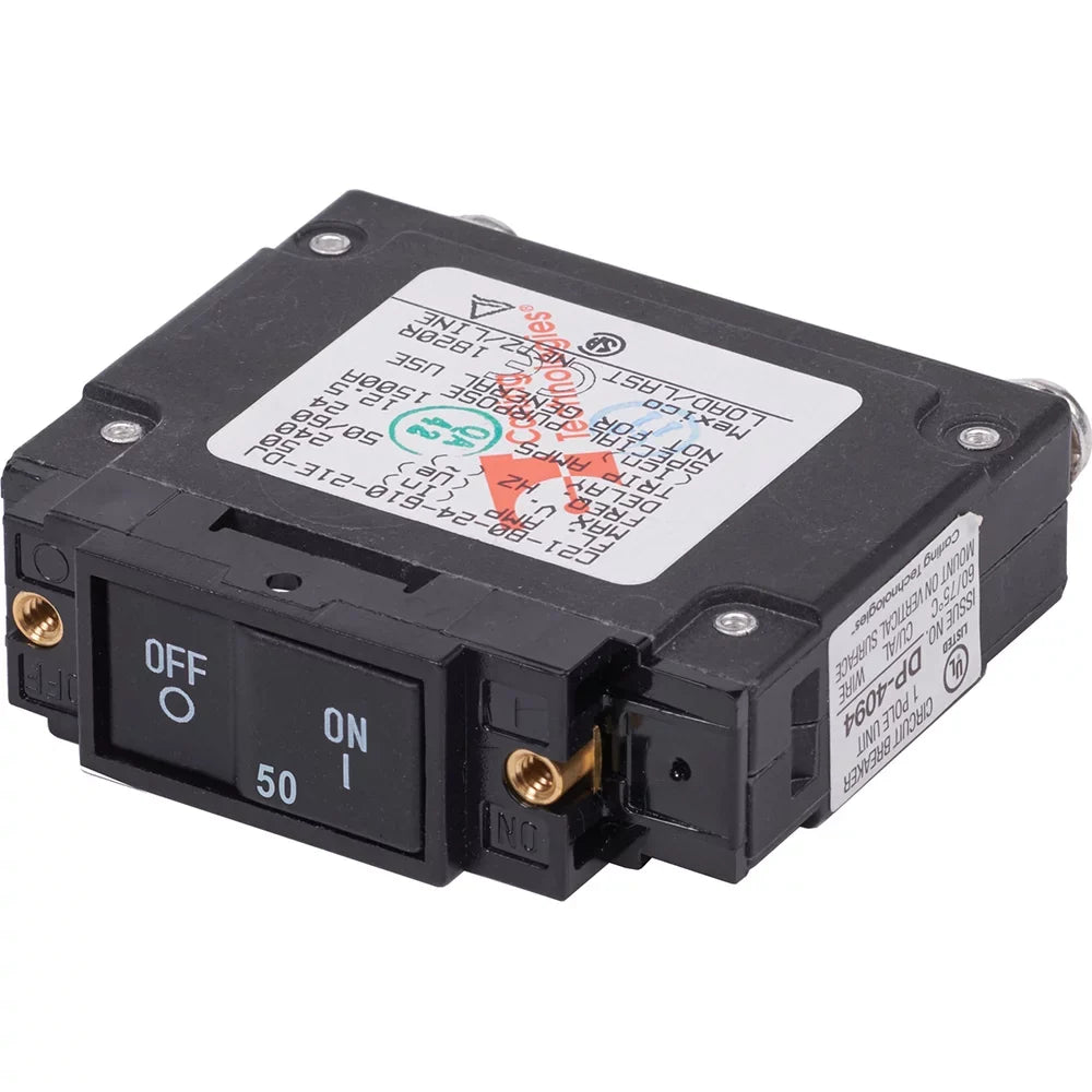 Blue Sea Systems 7459 UL-489 Circuit Breaker - 50A Flat Rocker