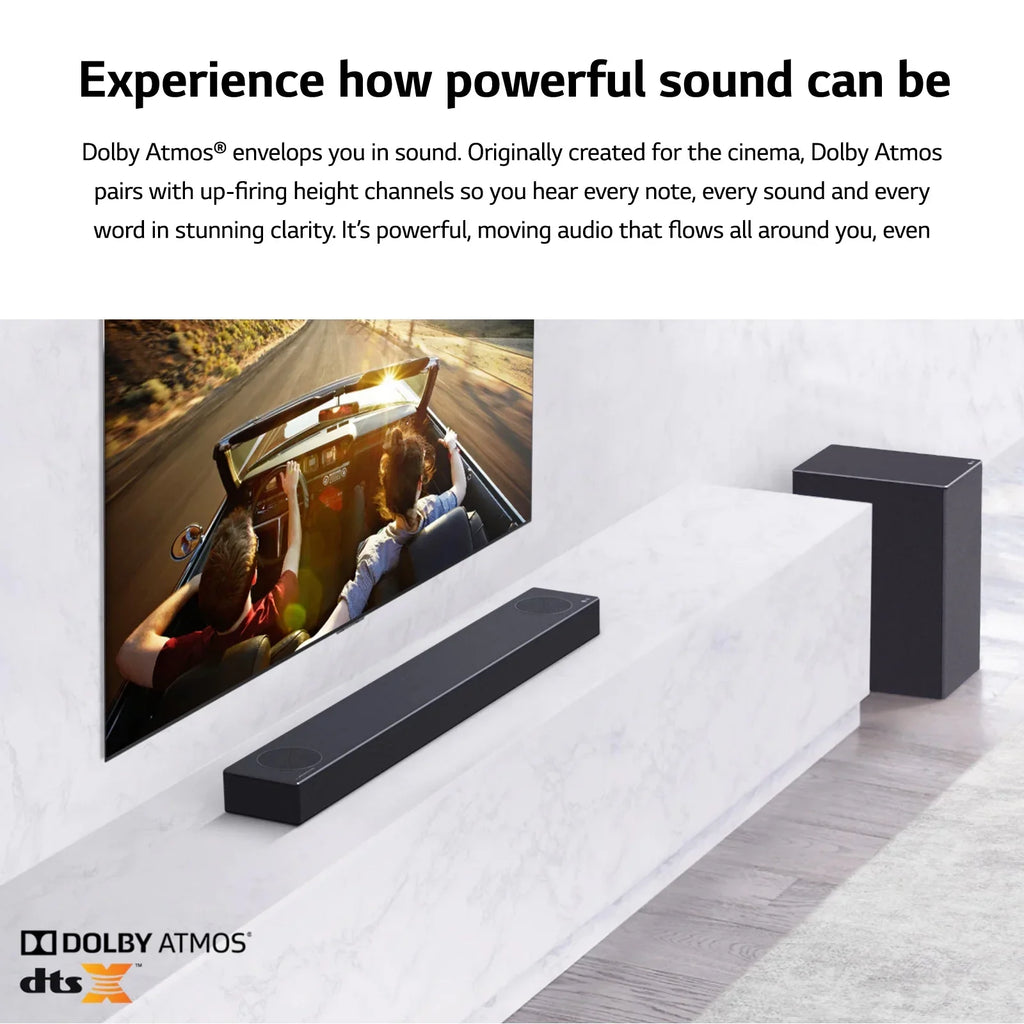 Restored LG 3.1.2 Channel High Res Audio Soundbar with Dolby Atmos and 4K Pass-Through, SPM7A (Refurbished)